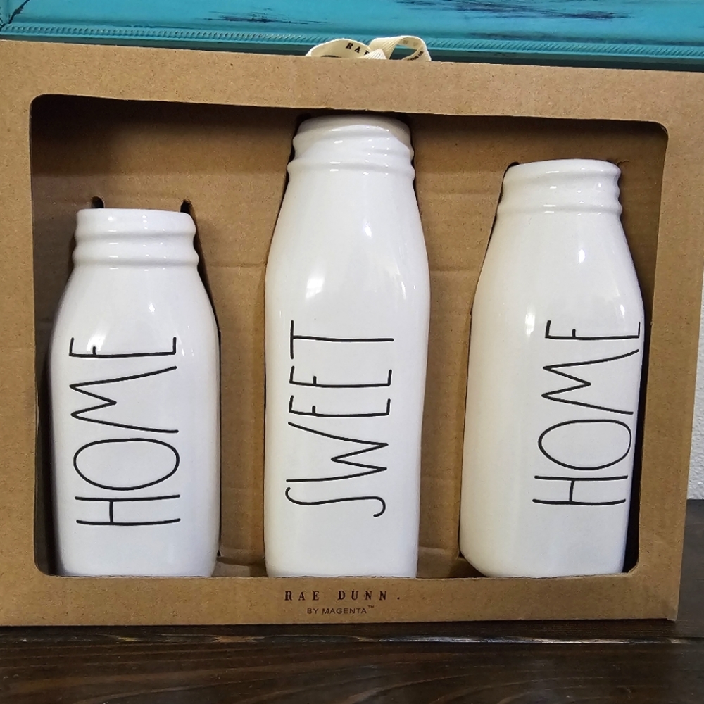 Rae Dunn "Home sweet home" vases